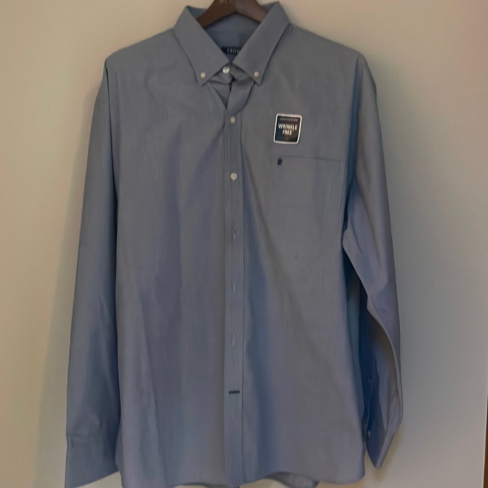 NWT Izod Advantage Wrinkle Free Men’s Long Sleeve Dress Shirt. Size 2XL